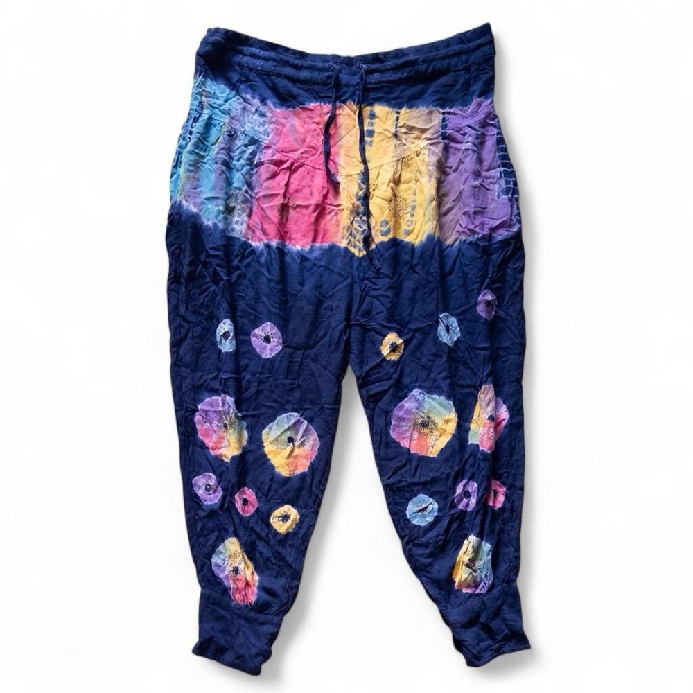Tie Dye Hippie Boho Pants Women’s Medium Large Rayon